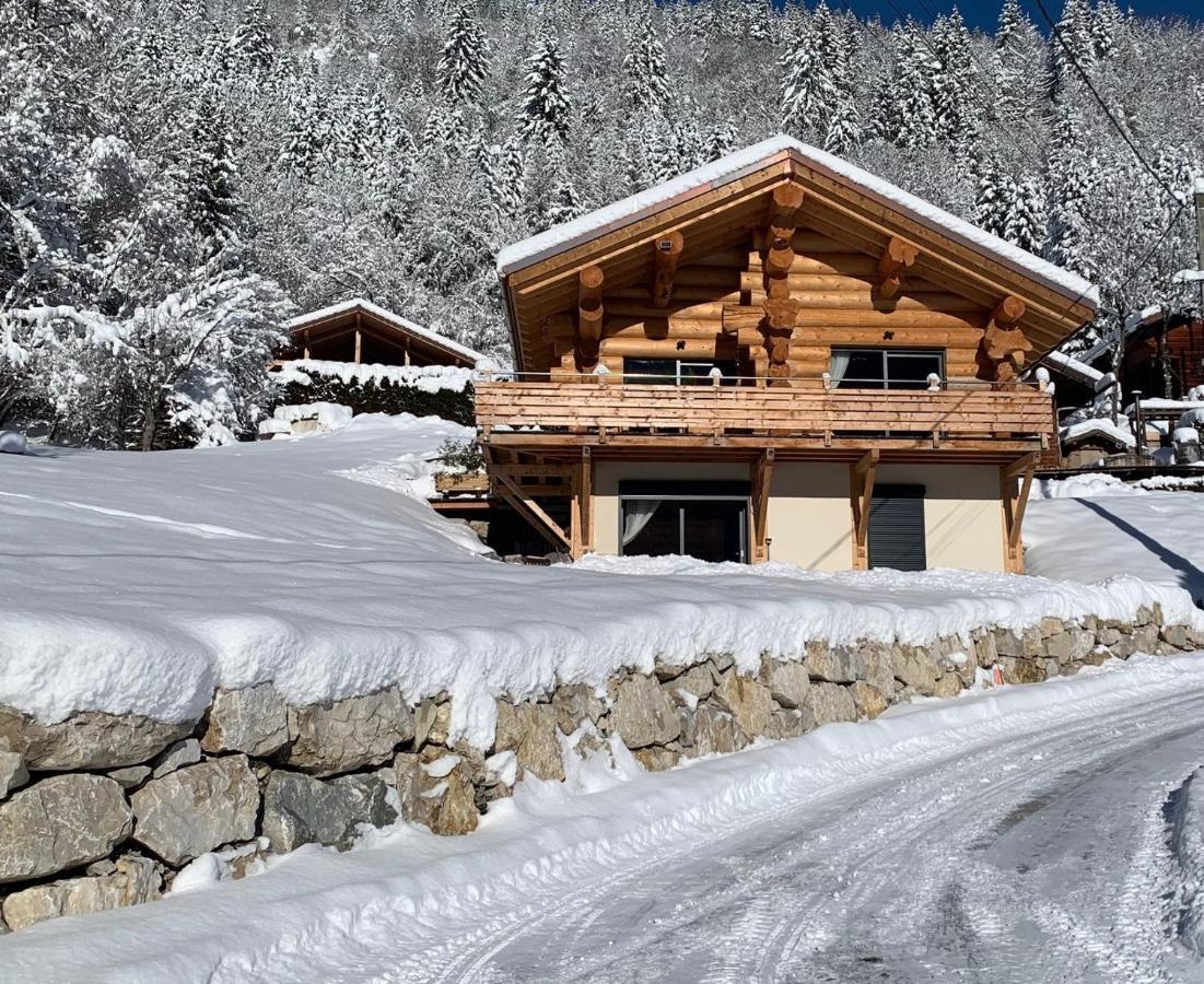 Chalet Anzac Chalet 5 Etoiles En Rondins Tout Neuf Unique Dans Les Aravis Les Villards-sur-Thônes Exteriér fotografie