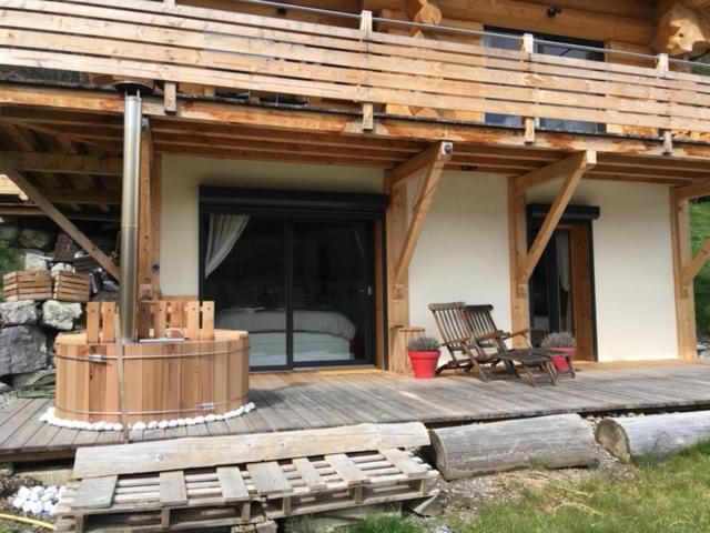 Chalet Anzac Chalet 5 Etoiles En Rondins Tout Neuf Unique Dans Les Aravis Les Villards-sur-Thônes Exteriér fotografie